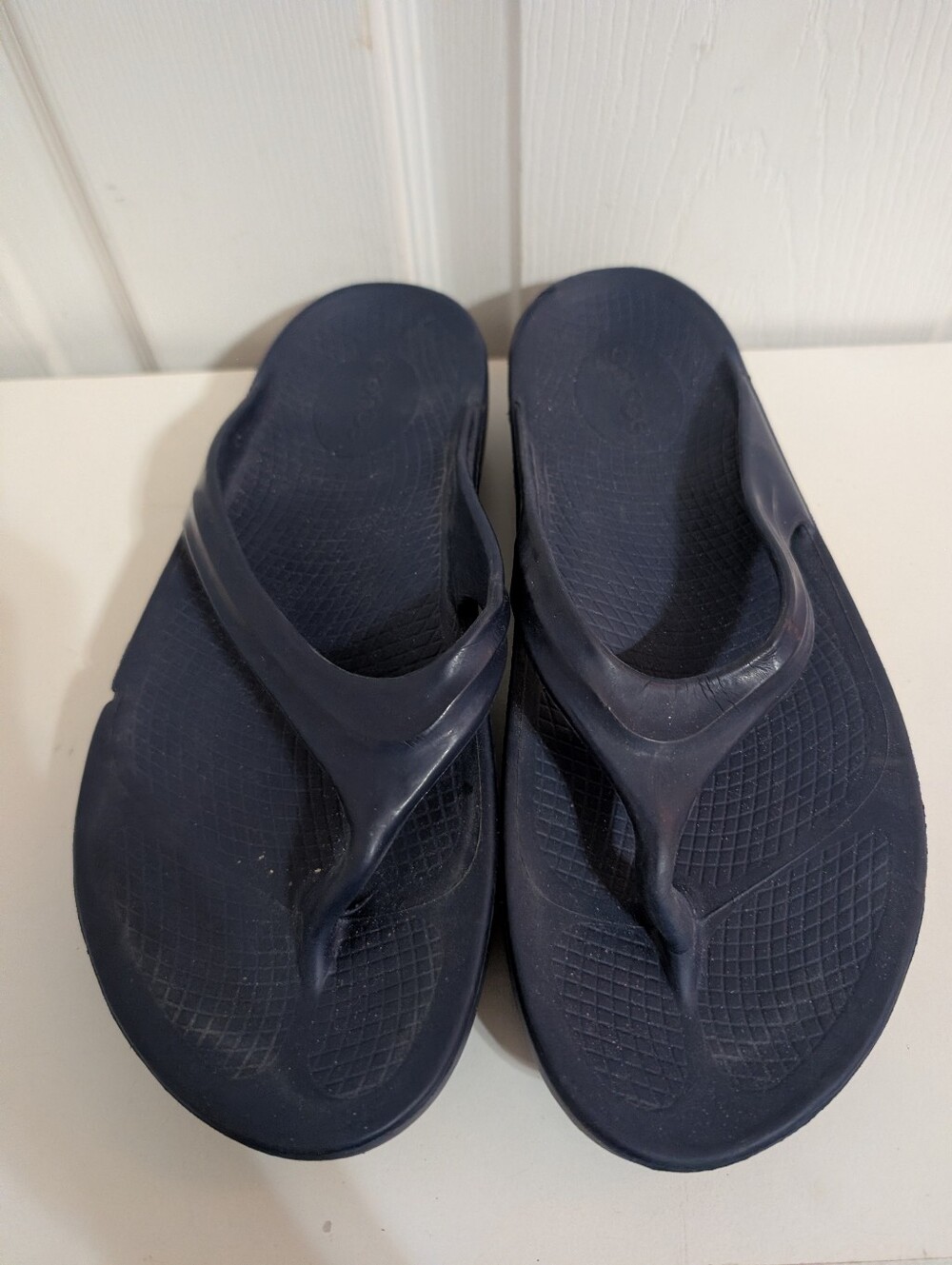 OOFOS Womens Sandals Blue OOlala Thong Recovery Flip Flop Slip On Size 8